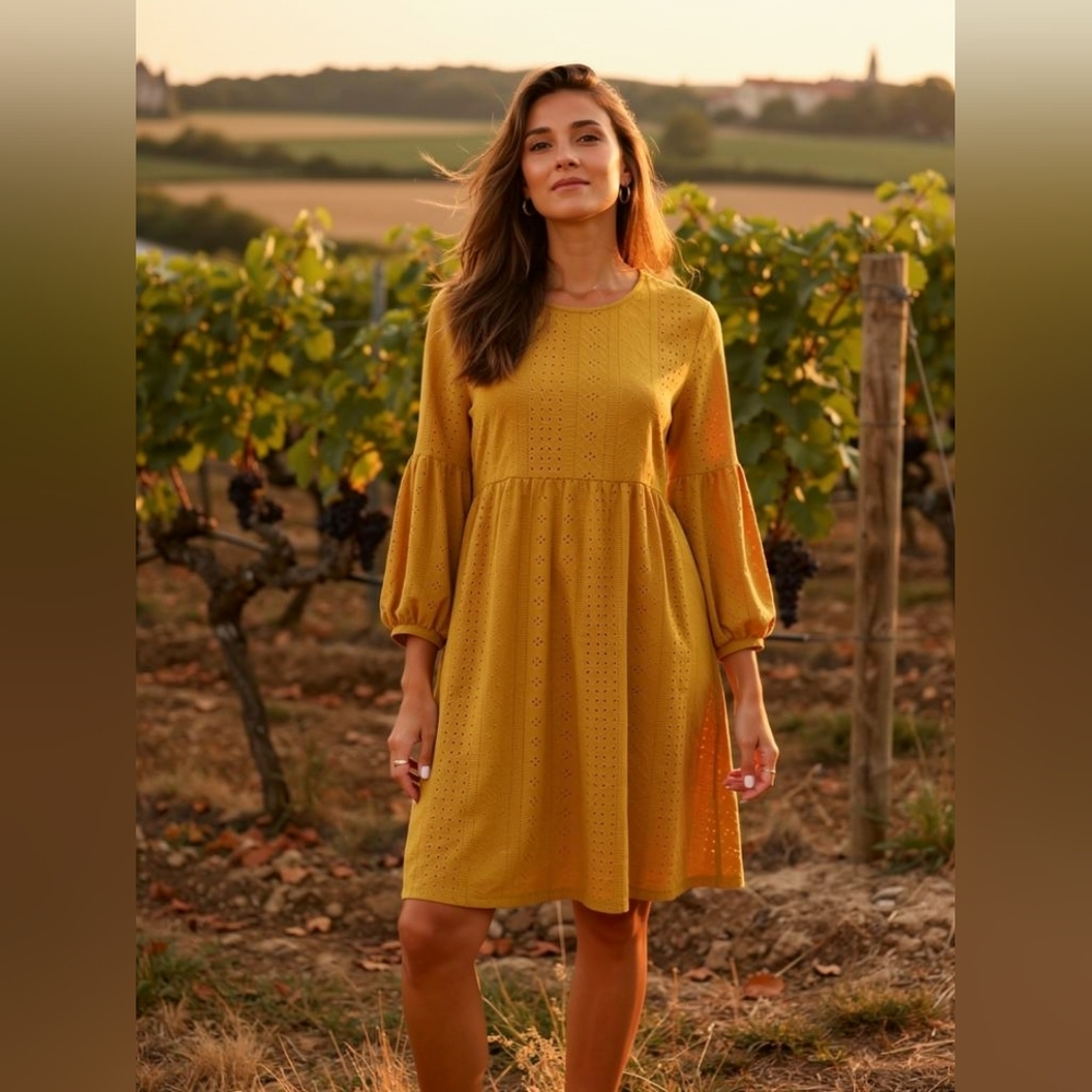 Vibe Mustard Long Sleeve Dress Sz 2X